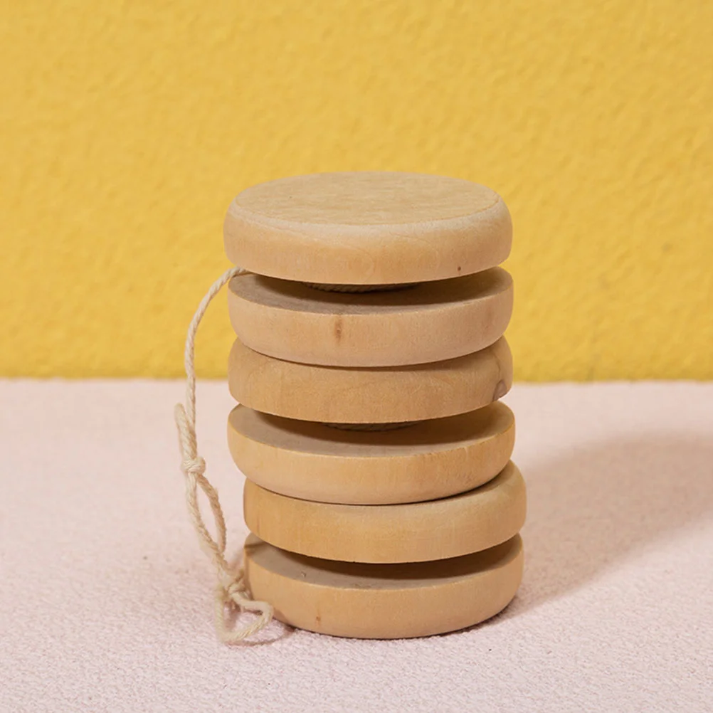 5 pezzi pianura Yo-yo palla unisex corda di legno palla portatile Yo-yo palla educativa palline Yo-Yo palla di corda di legno giocattolo