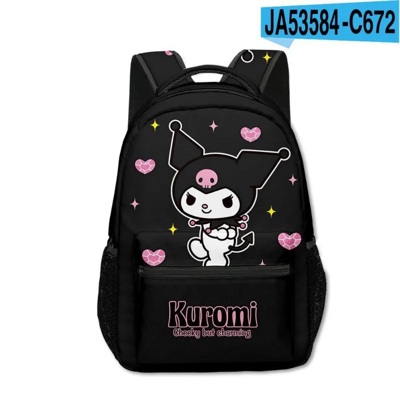 Kuromi Kuromi Primary and Secondary School Students Anime Backpack Cartoon Anime Kawaii Cartoon School Bag Mochila