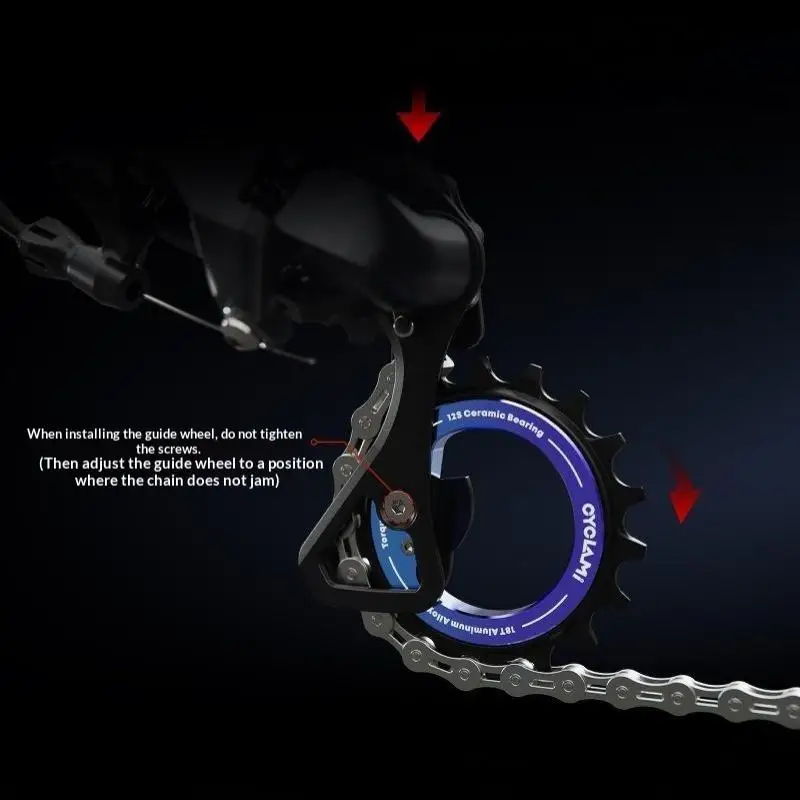 Fahrrad-Übergroßes Schaltrollenrad 18T mit Keramiklager, Hohles Jockey-Rad für die Wartung von Mountainbikes und Rennrädern – Detail 6