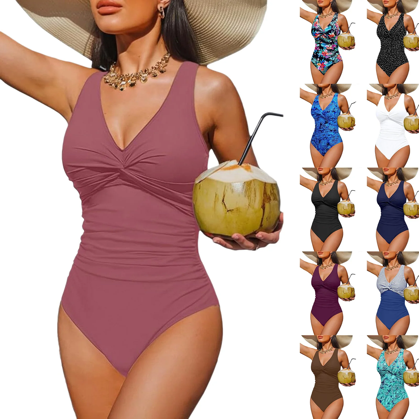 

Цельный купальник-бикини для женщин, спортивный купальник, однотонный пляжный спортивный купальник, цельный купальник для отпуска и отдыха