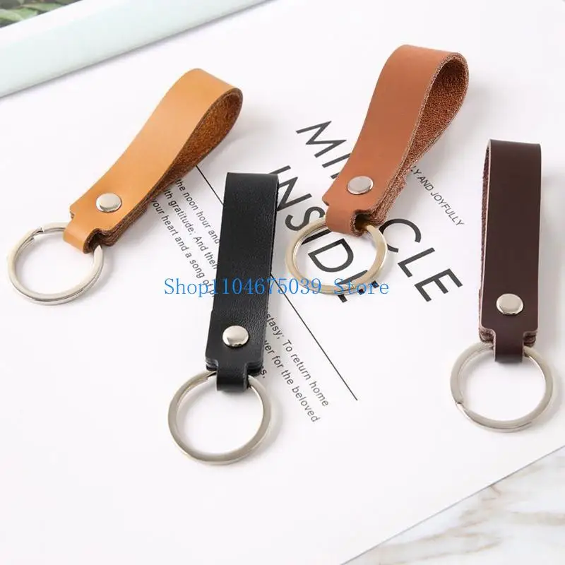 5ASD المصنوعة يدويًا الشبل المفتاح شرائح جلدية حقيقية لخاتم رئيسي لسيارة حامل المفاتيح للهدايا الحلقة الرئيسية للزميل الاب #3