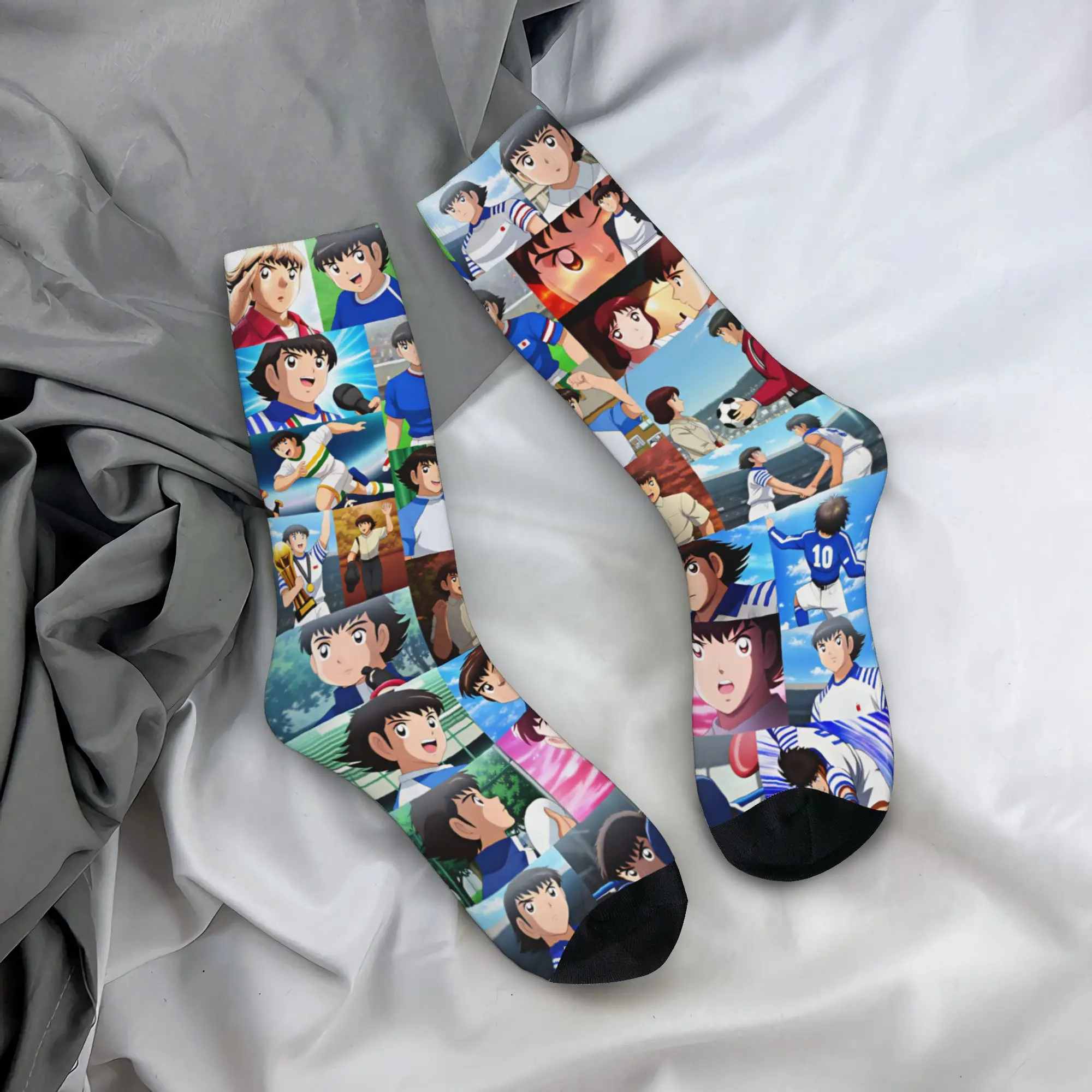 Harajuku T-Tsubasa Ozora C-Captain Socks Men Women Warm 3D Printing Football Manga Football Sports Socks
