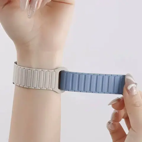 Quick Release Silicone Band for Amazfit T-rex 3Pro/3 2/2Ultra Magnetic Sport Strap for T-rex Pro/1 Two Tone Soft Bracelet Correa