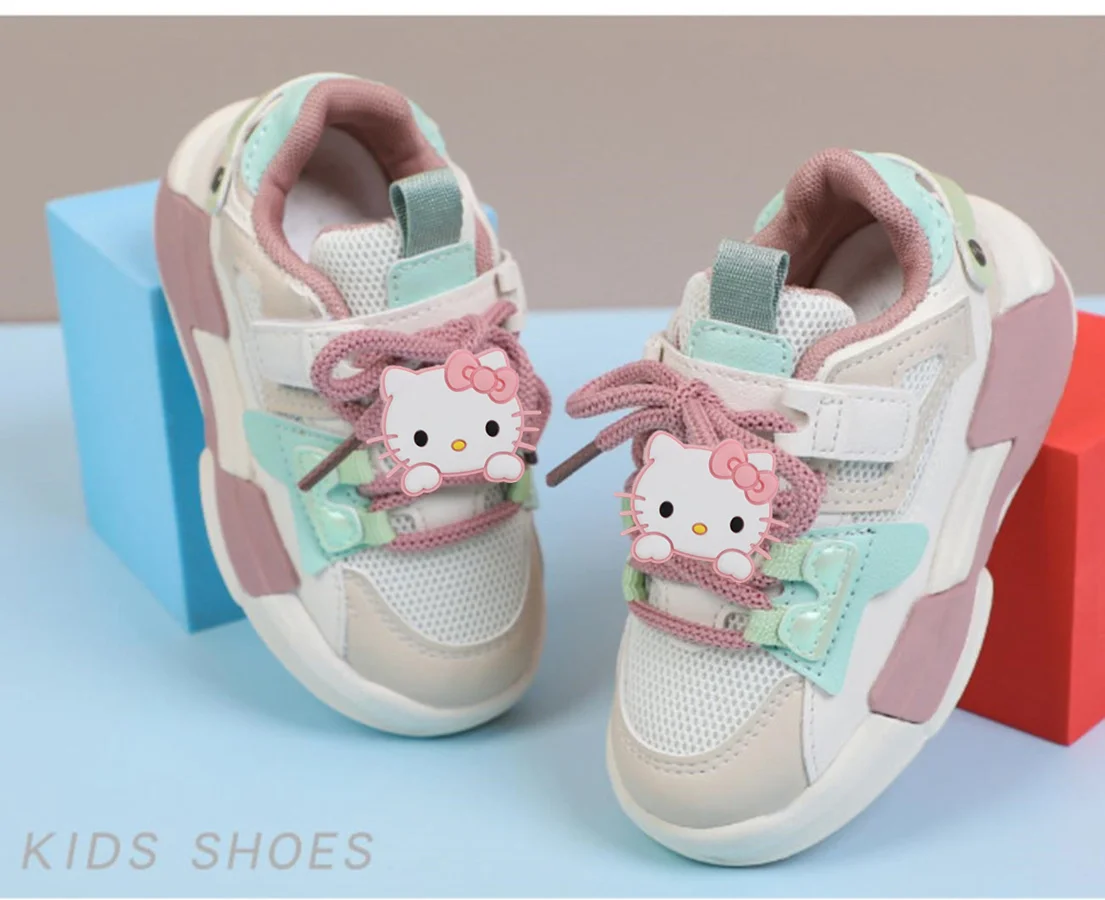 

Sanrio Girl boy Cartoon Cute hello kitty Sneakers Spring/Fall New Student Velcro Casual Shoes children Toddler shoes