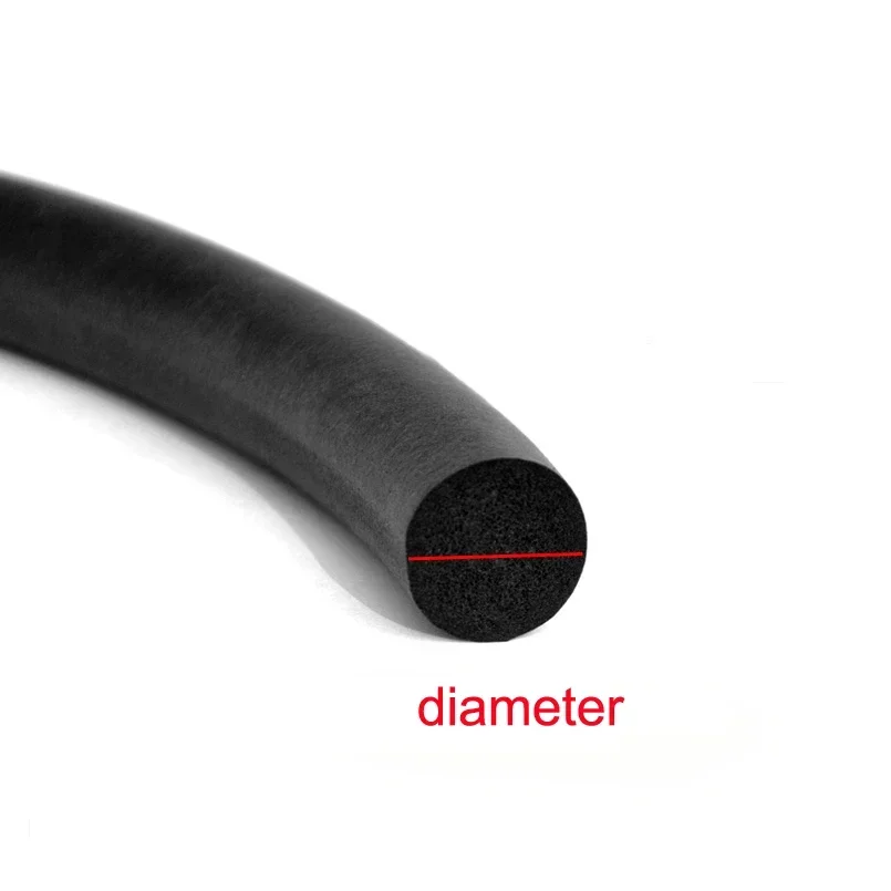 5 Meters epdm black O auto door seal protector car door rubber foam sealing filler strip weatherstrip round rubber foaming DIY