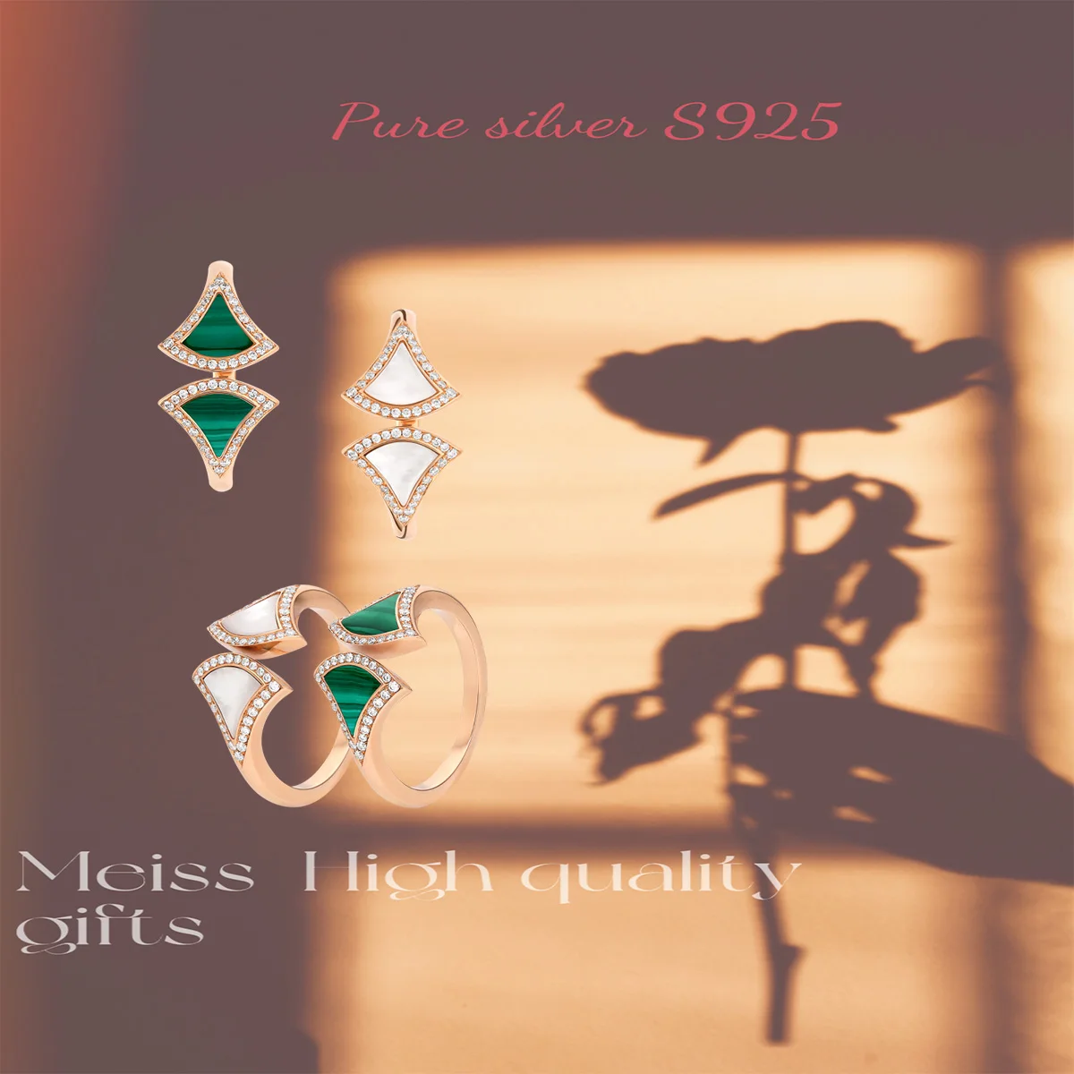 

Pure silver s925 ring Fan shaped design, exquisite and personalized women's temperament ring