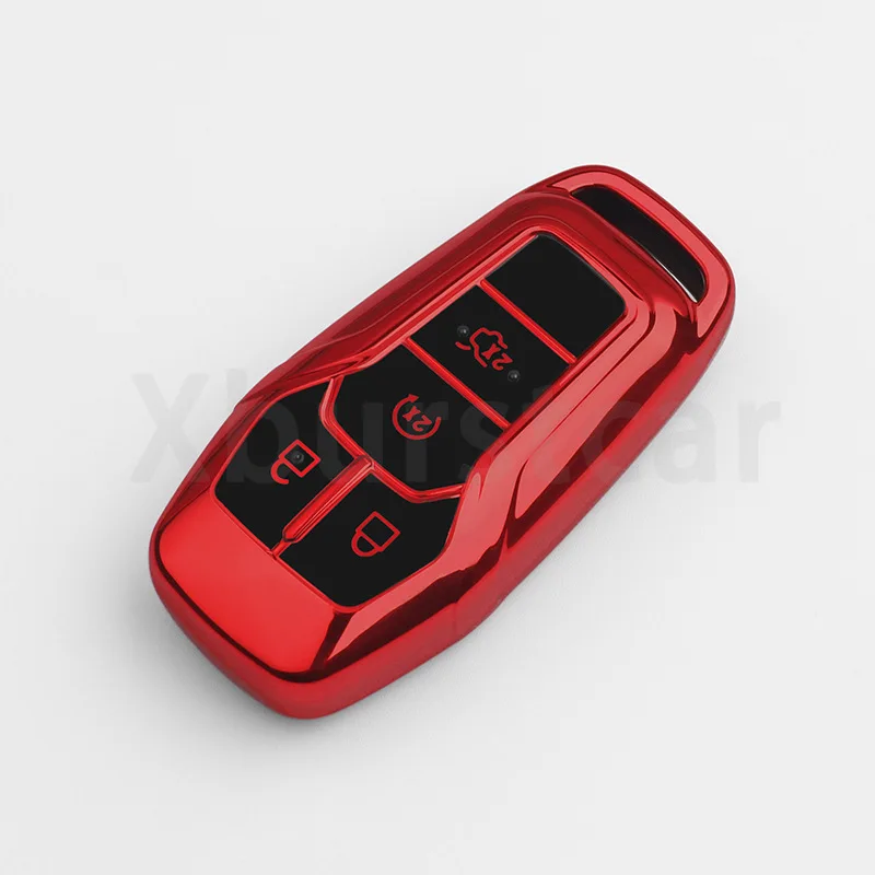 포드 퓨전 Mondeo Mustang F-150 Explorer Edge 2015 2016 2017 2018 소프트 TPU 자동차 키 케이스 커버 액세서리 용 자동 쉘 Fob