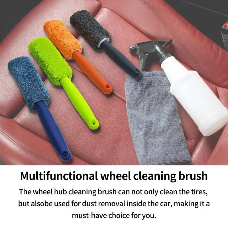 

Car Clean Brush Superfine Fiber Car Wheel Brush Soft Water Absorption Dense Car Cleaning Tool For Rims Spokes Engines Wheels