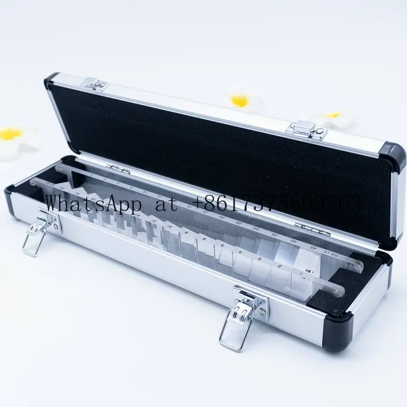 Optometry Strabismus Test Strip Cohesion Prism Aluminum Case Packing Optometry Accessories for Clinical Laboratory Use