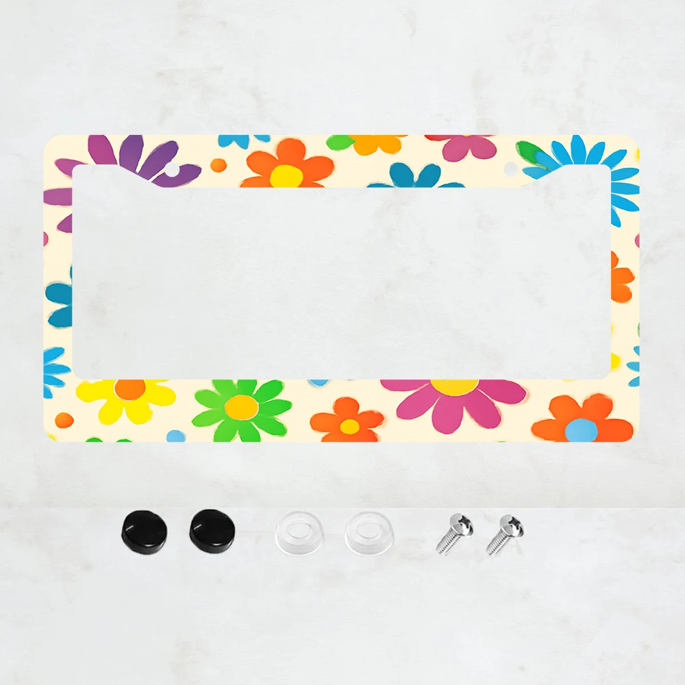 

1PC 2-Hole License Plate Frame, Aluminum, 6x12 Inches, with Screws, USA Canada Mexico Standard Size, Car Decoration