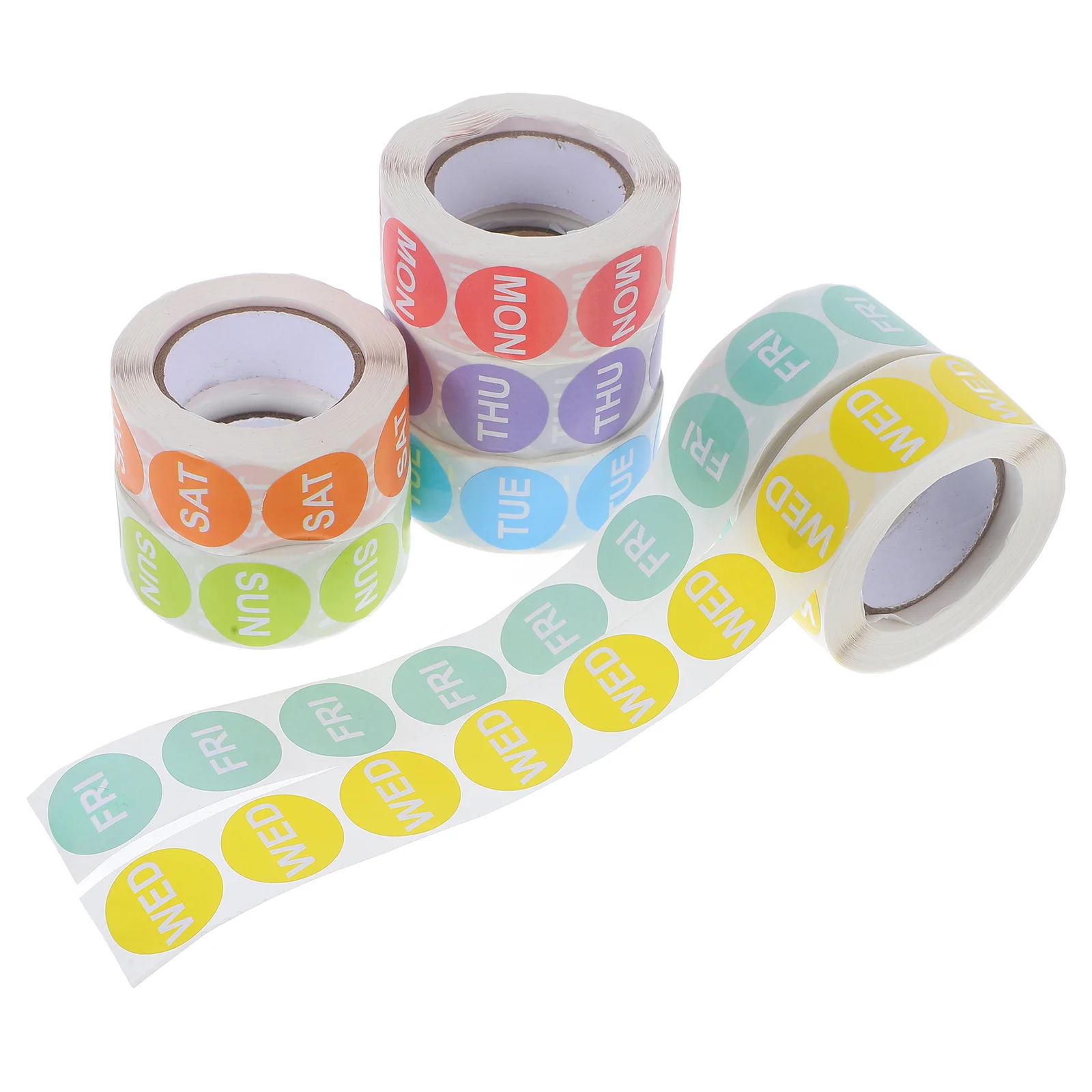 

7 Rolls of Weekdays Labels Adhesive Sticky Labels Weekday Labels Adhesive Sticker Weekday Stickers