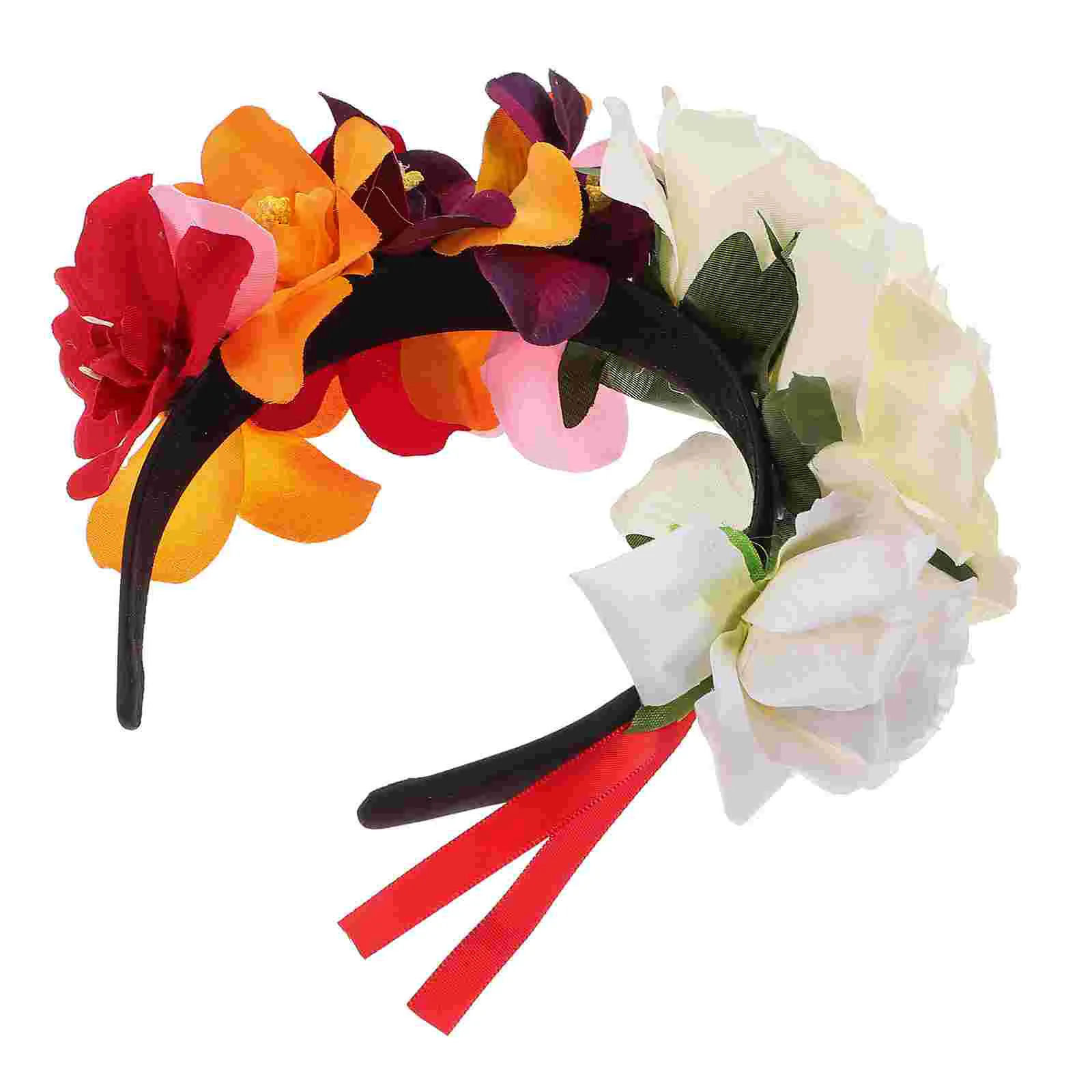 Headpiece Orchid Headband Wreath Halloween Hair Garland Vacation Fashion Headbands