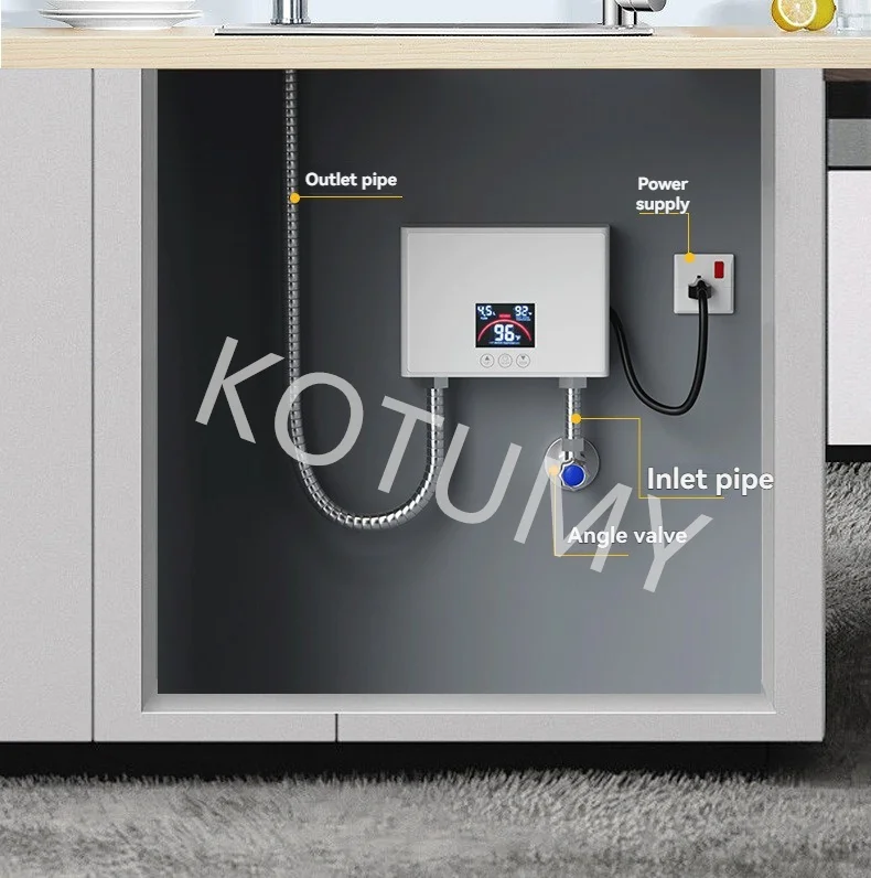 110V/220V Instant Water Heater 3000W/5500W Wall Mounted Suitable For Bathroom Hot Water Shower Kitchen Hot Water
