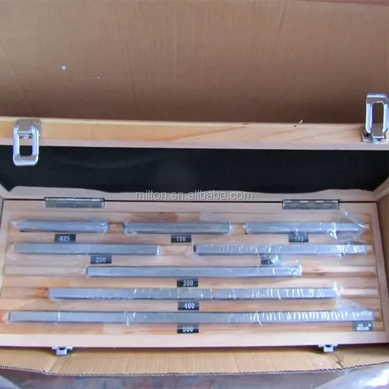 125-500mm 8pcs/set, 1 Grade Metric System Rectangular Gage Blocks Set Block Gauge Stainless Steel