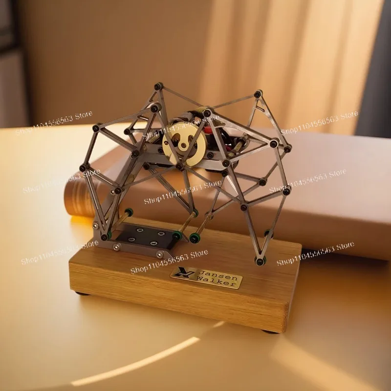 Bewegliches Mini-Gehmodell mit vier Beinen, Metallmaschinen, Popularisierung der Motorwissenschaft, kreative Spielzeugverzierung