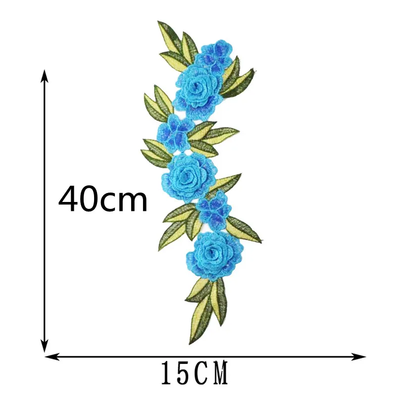 1pcs Embroidery Applique Flower Patch Lace Fabric Accessories