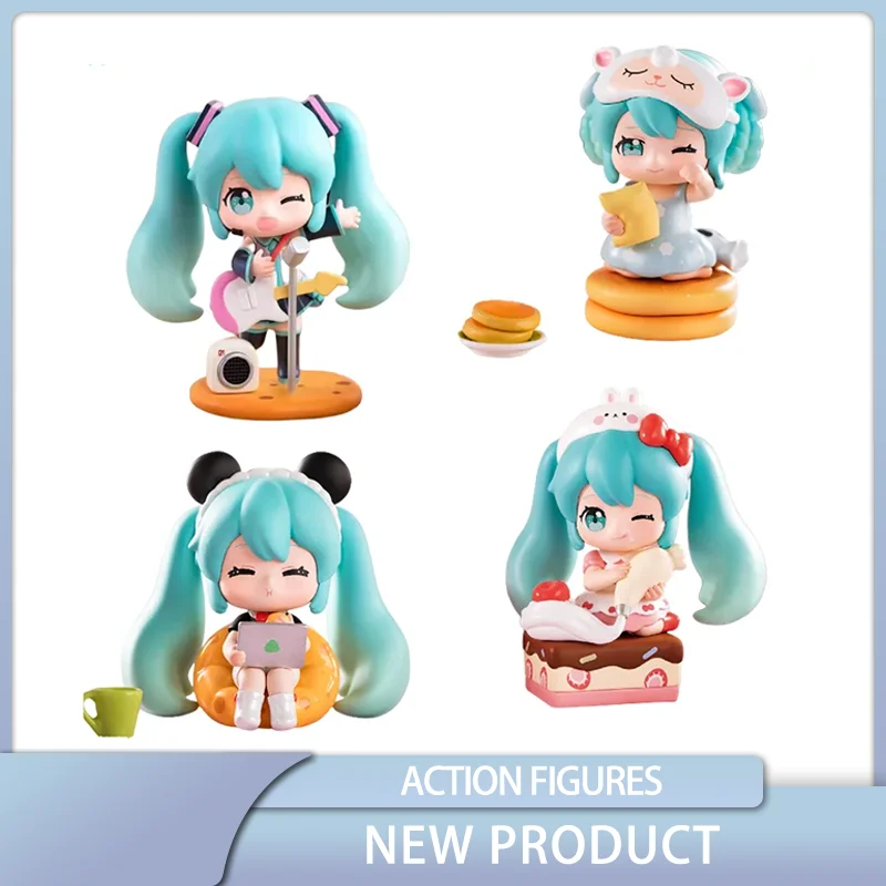 

Hatsune Miku Kagamine Anime Figure Dessert House Series Q-version box-packed fall figure In shelf Brand new genuine