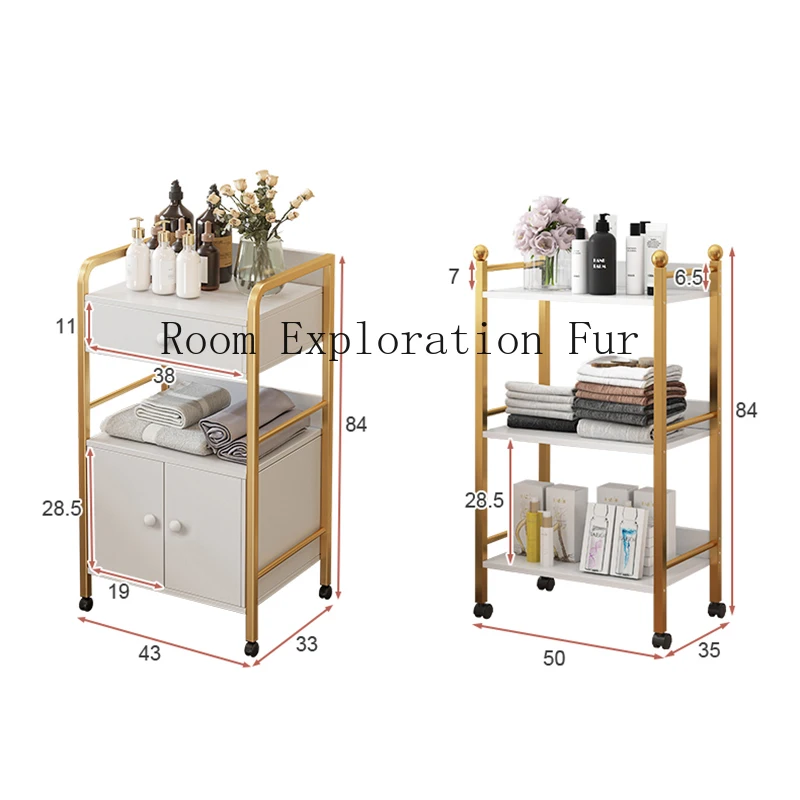 Barber Cosmetic Beauty Salon Trolley Rolling Manicure Tattoo Salon Trolley Spa Lash Carrello Con Ruote Salon Furniture WKST