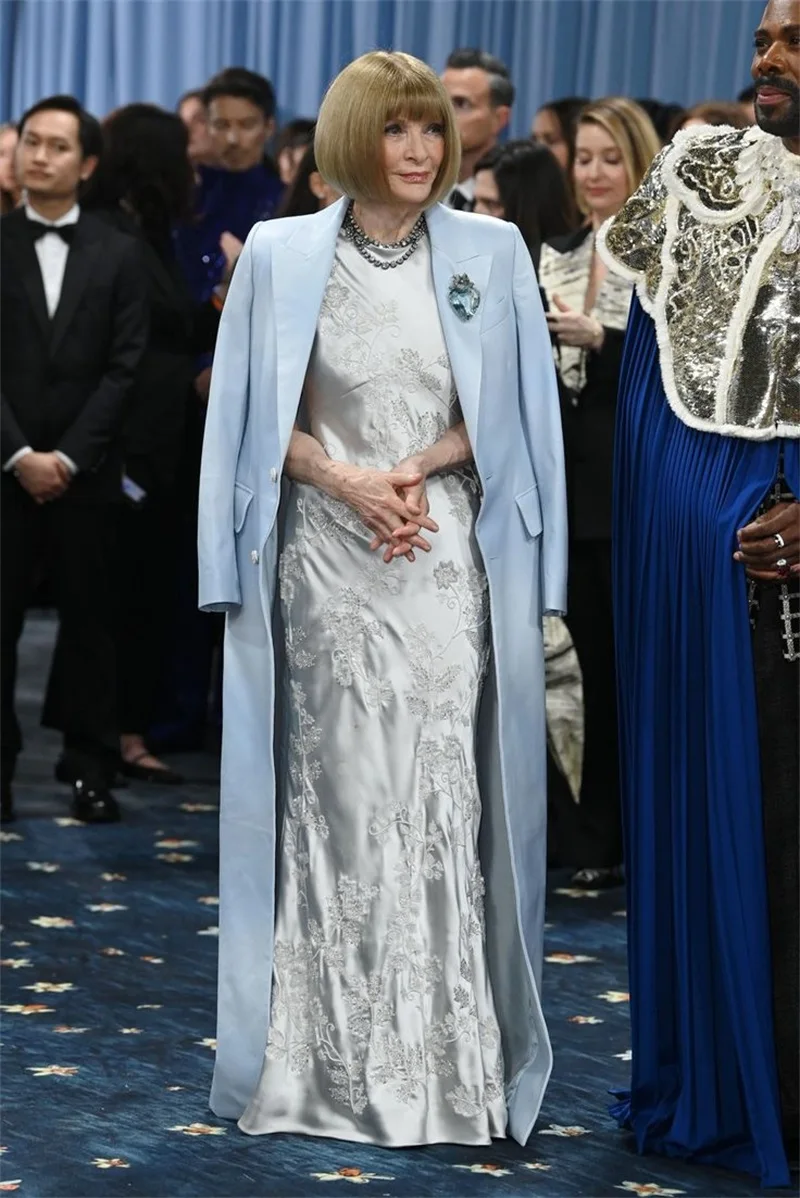 

1 Piece Light Blue Women Suit Long Blazer Overcoat Formal Office Lady Jacket Wedding Prom Coat Customized