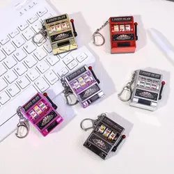 Mini Fruit Slot Machine Keychain Lucky Jackpot Retro Toy Coin Operated Games Gambling Machine Stress Reliever For Kid Adult Gift