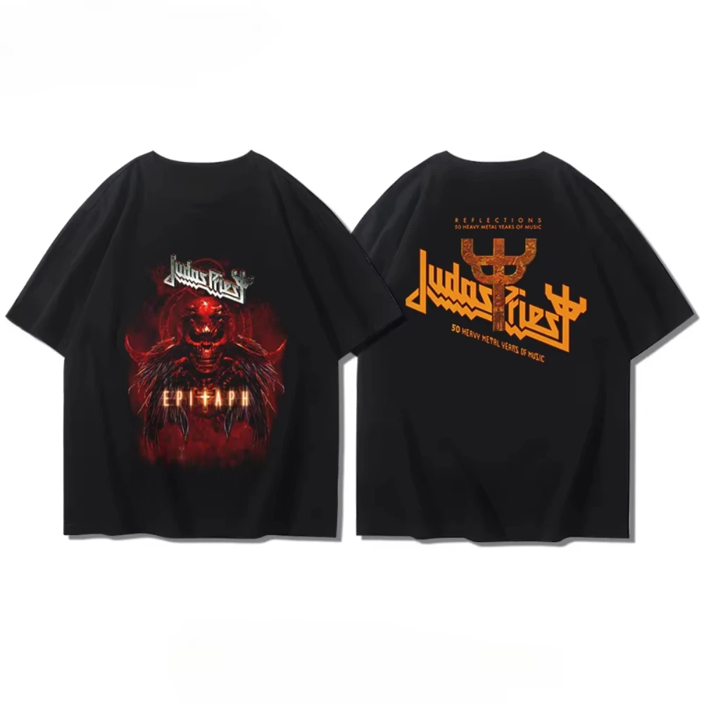 

British Judas Priest Judas Saints Band Short Sleeve Men Women Summer Rock Heavy Metal Comfortable Cotton T-Shirt Fashion Trend