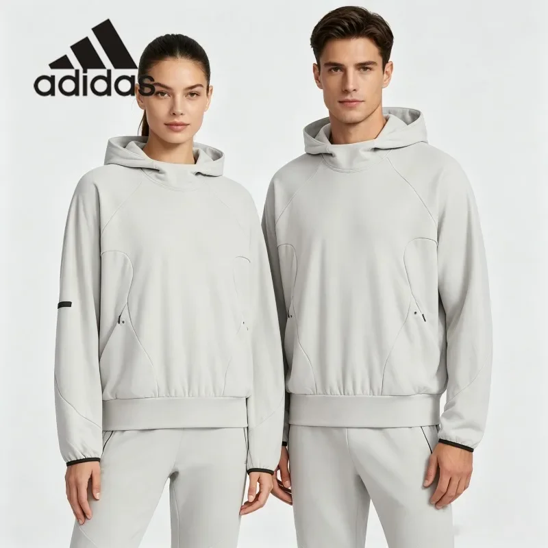 Adidas Quick-drying Hooded Sweatshirt for Outdoor Sports, Windproof Long-sleeved Top, Model Number JM8605, 1 PCS