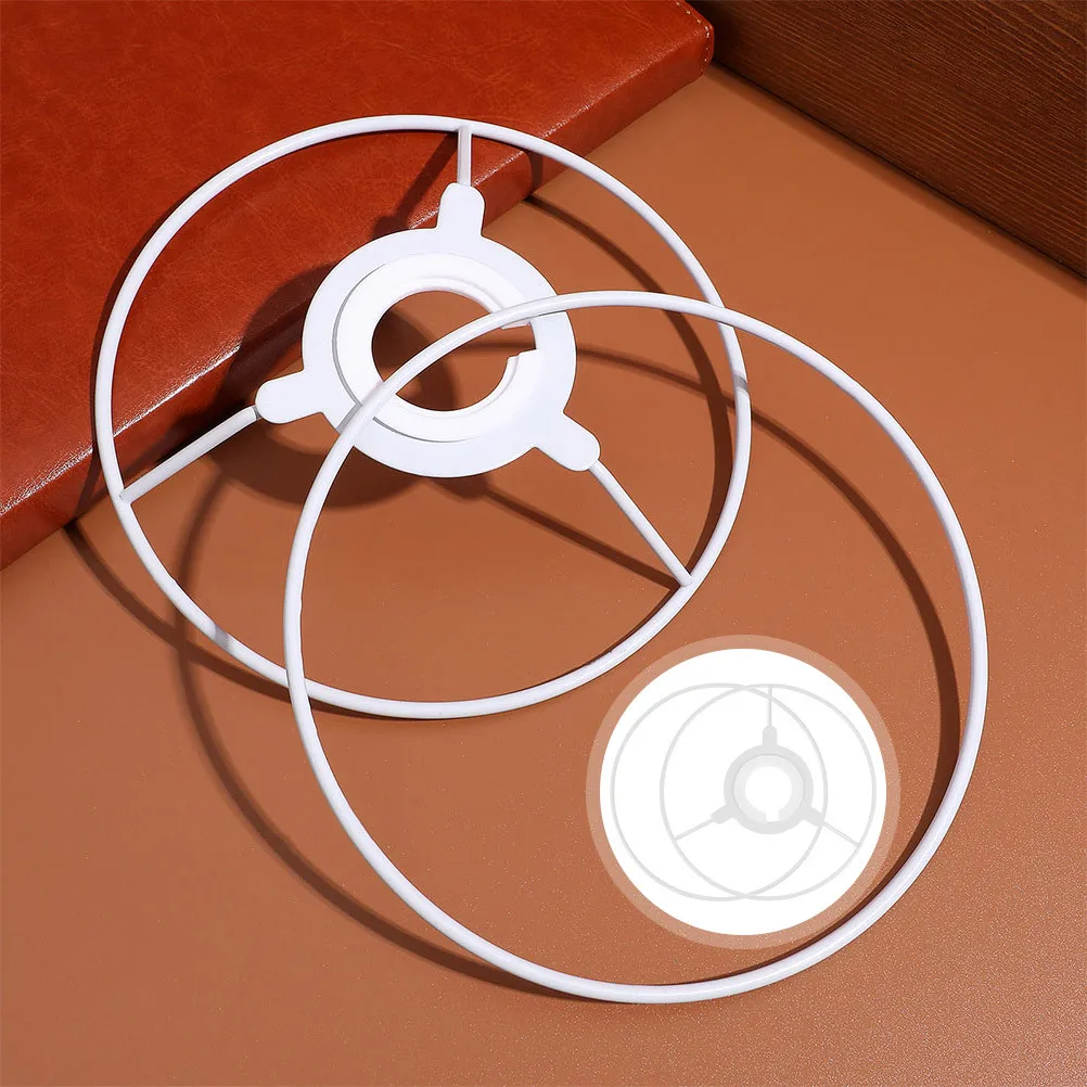 

2 set Lampshade Frame Round Metal Diy Lamp Cover Rack For Table Light Iron Shade Holder Durable Desk Lamp Frames Easy Install