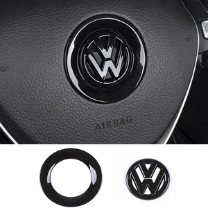 Car Steering wheel Emblem Sticker, Interior Accessories for Volkswagen GTI Polo Golf Passat Scirocco Beetle Tiguan Magotan 10 Main Sales Kit Porsche Fusca - №8