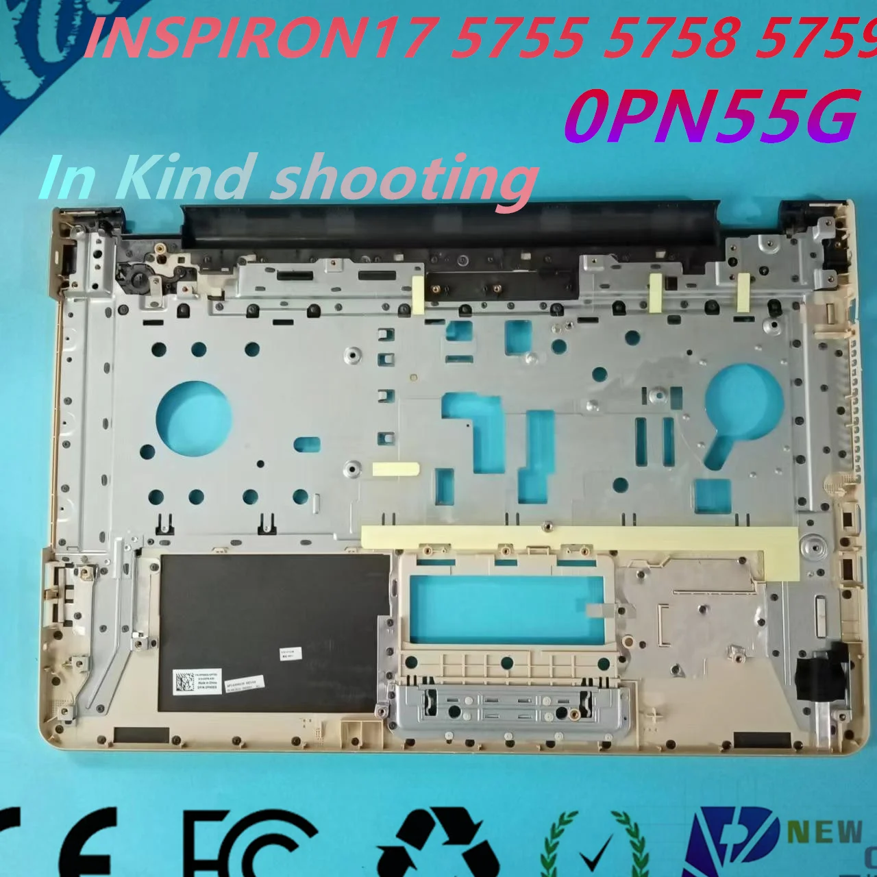 New ORG Laptop palmrest top cover for DELL Inspiron17 5755 5758 5759 Series GOLDEN frame 0PN55G