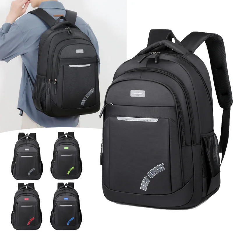Multi-layer Storage Student Backpack For Men, Simple Lightweight Versatile Laptop Backpack Thicken Double Shoulder Bags On Sale