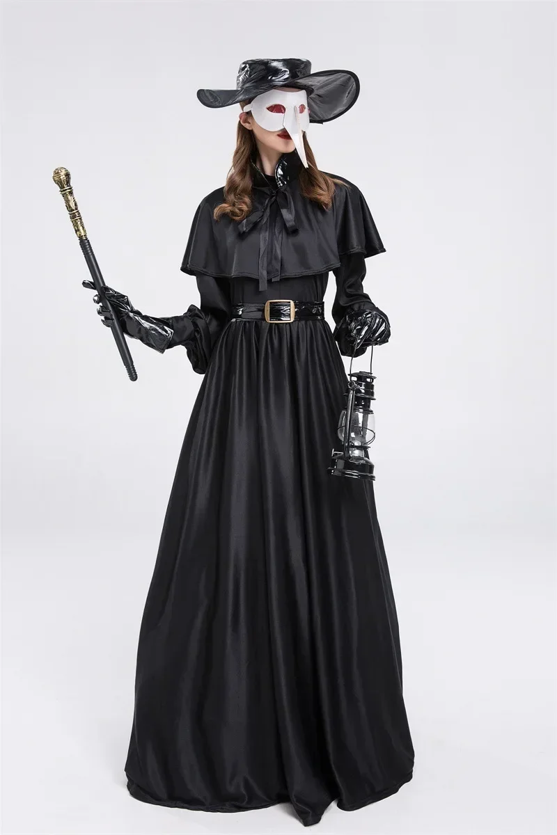 جديد هالوين تأثيري طبيب الطاعون الظلام الزنزانة بطل زي الغراب منقار قناع المرحلة زي حفلة