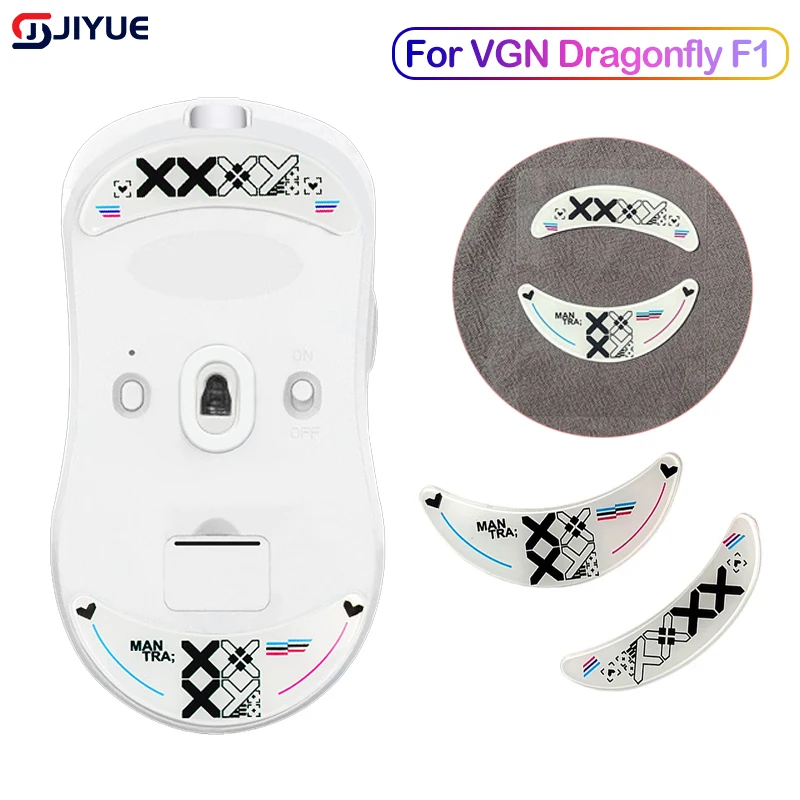 Glass Mouse Skates Glide Feet Pads Mouse Feet Sticker For VGN Dragonfly F1 Wireless Gaming Mouse Rounded Curved Edges