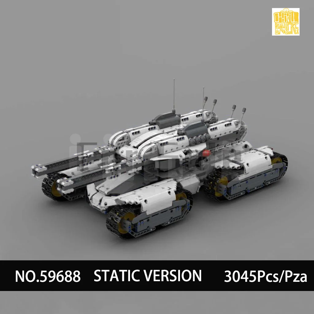 Moc 59688 Tank Model With PDF Drawings Building Blocks Bricks Kids Educational DIY Toys Birthday Christmas Gifts