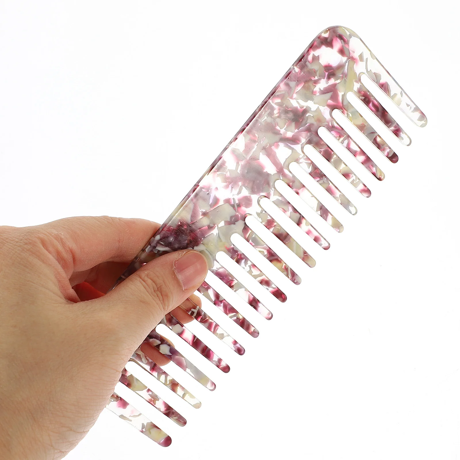 

2Pcs Marble Design Wide Tooth Comb Set for Women and Men Detangler Hair Comb for Curly Or Straight Hair Portable Travel Size