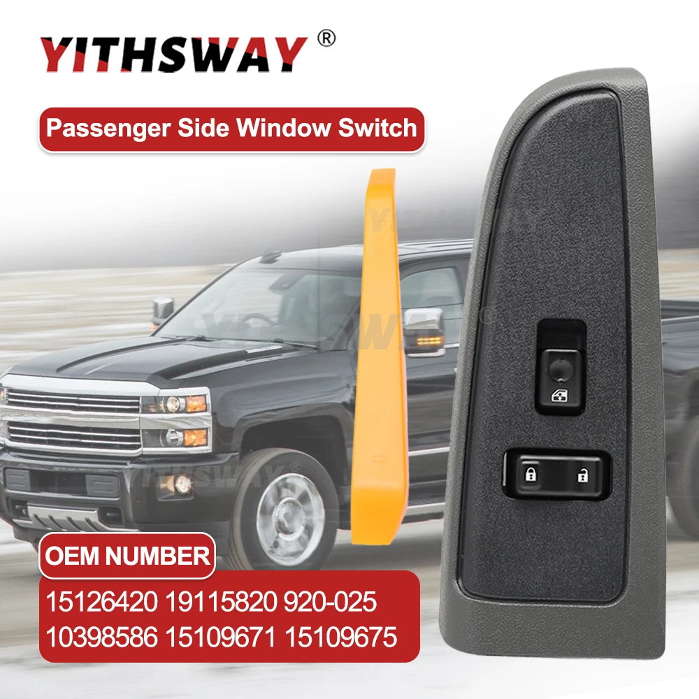 Panel de interruptor de ventanilla eléctrica delantera derecha para pasajero, para Chevy Silverado Tahoe Suburban GMC Sierra Yukon Cadillac Escalade 2003-2007