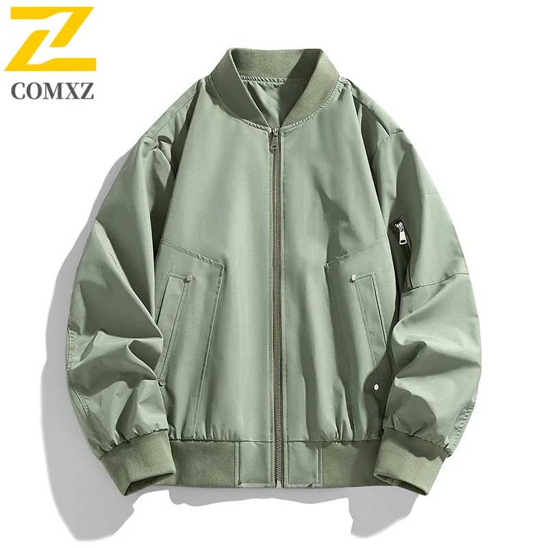 

COMXZ Men Outdoor Jacket Multi-Function Fashion Baseball Collar Adventure Windproof Coat Premium Travel Comfort Autumn Coats