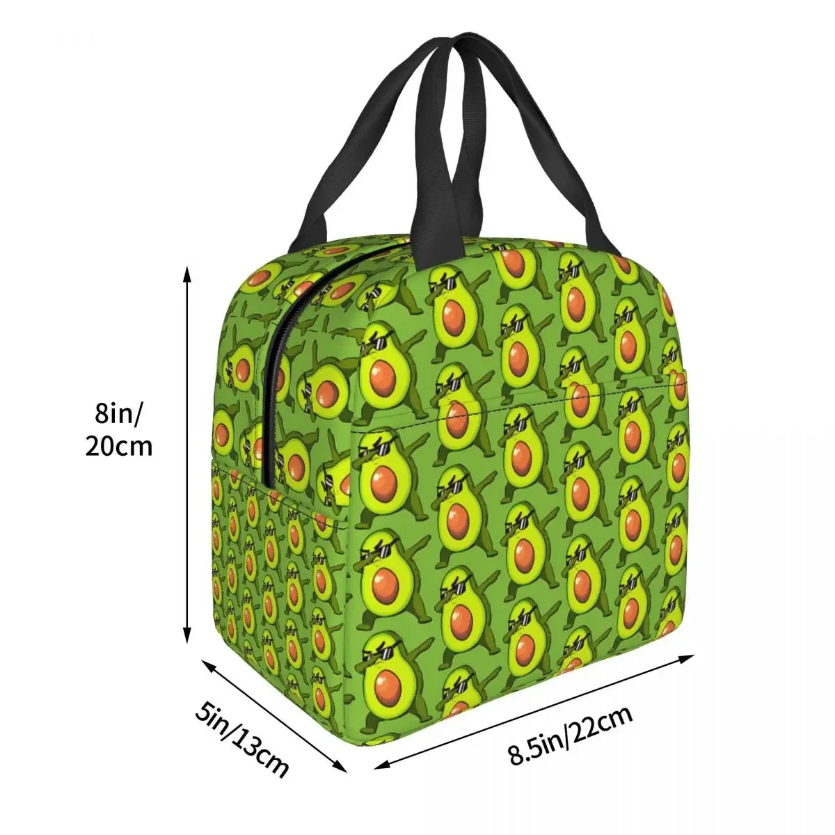 Funny Insulated lunch bagFruit Avocado Women Kids Cooler Bag Thermal Portable Lunch Box Ice Pack Tote