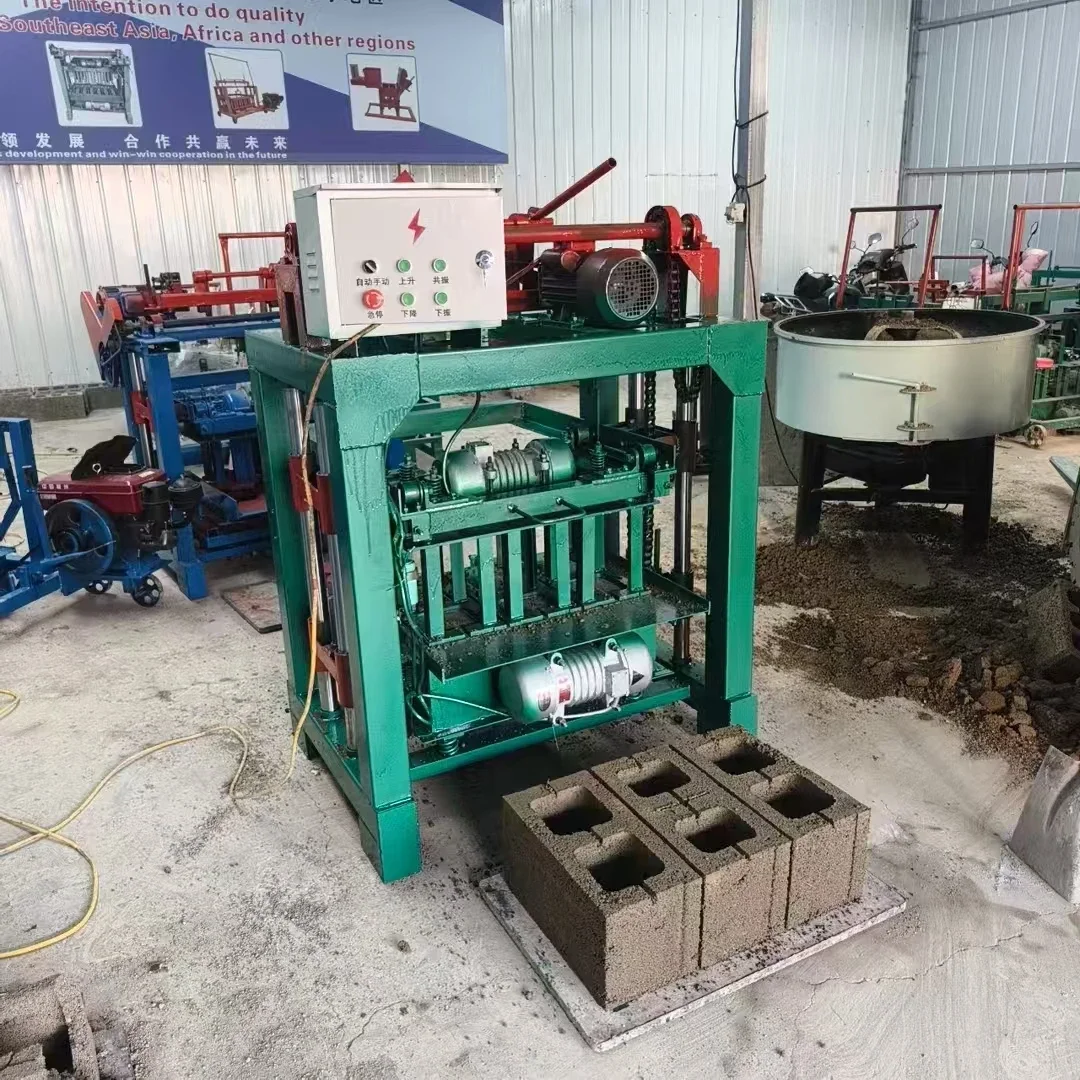 Fully Automatic Construction Machinery 4-24 Block Machine for Concrete Cement Brick Making Featuring Motor for Hollow Brick