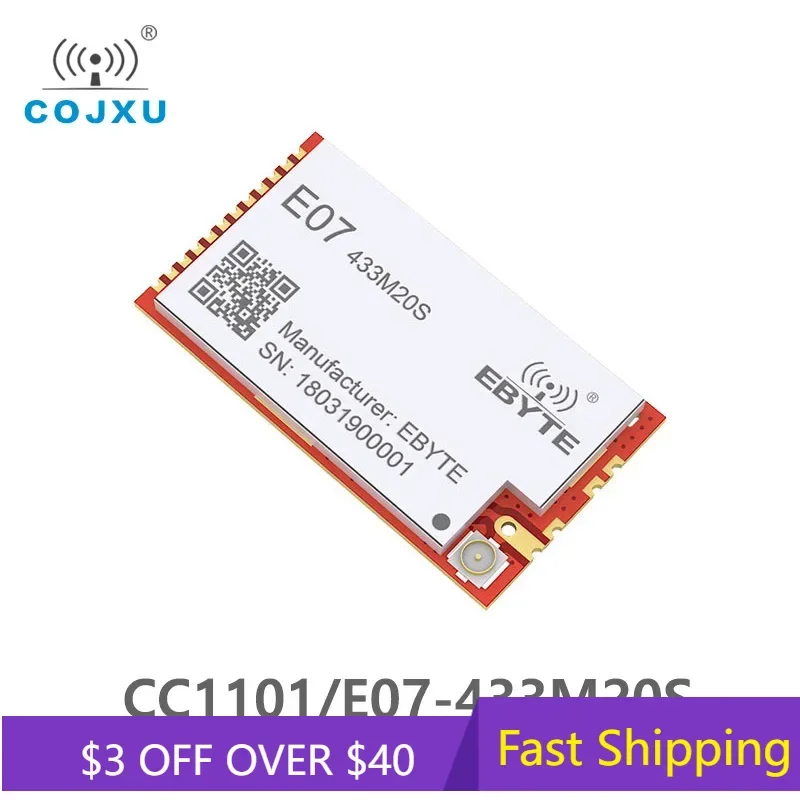 CC1101 433MHz 100mW rf Module 20dBm Long Distance SMD ebyte E07-433M20S PA Transceiver 433 MHz IPEX Transmitter and Receiver