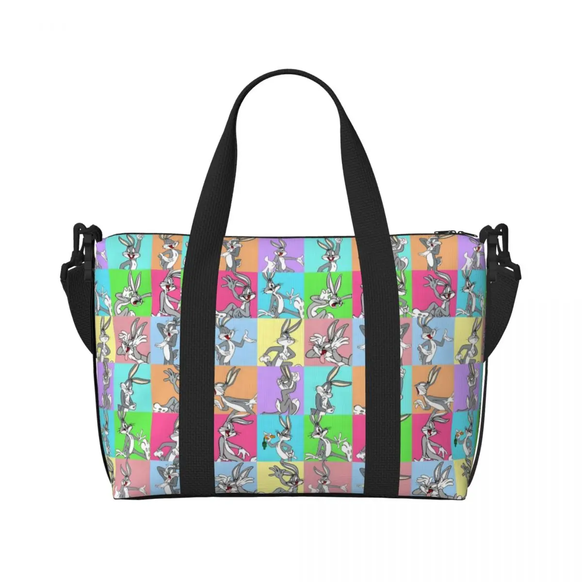 

Custom Large B-Bugs B-Bunny Tote Bag Women Rabbit Anime Shoulder Shopper Gym Beach Travel Bag