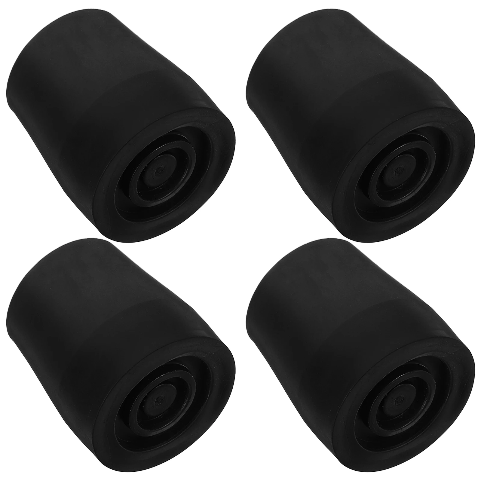 

4Pcs Commode Chair Non-Slip Rubber Foot Caps Black Chair Leg Covers Restroom Safety Floor Protection Walkers Glide Caps