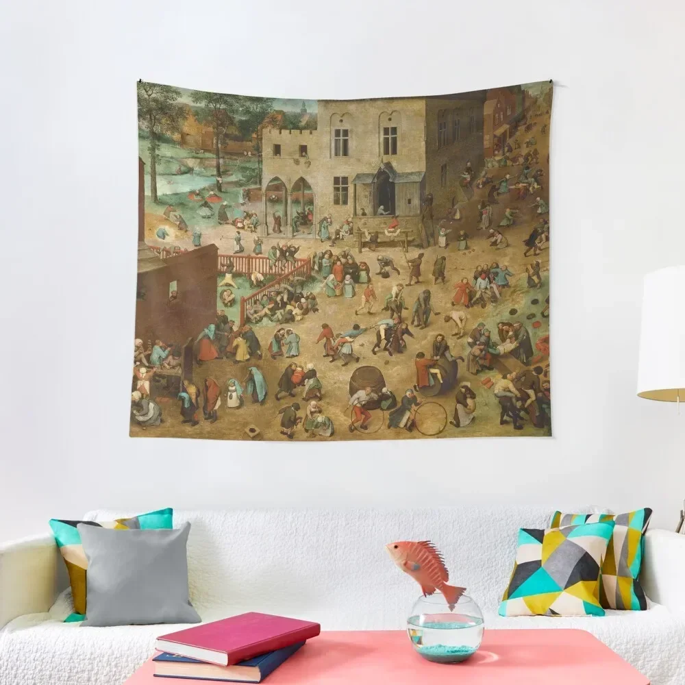 

Children's Games - Pieter Bruegel the Elder Tapestry Home Decor Accessories House Decorations Room Decoration Aesthetic Tapestry