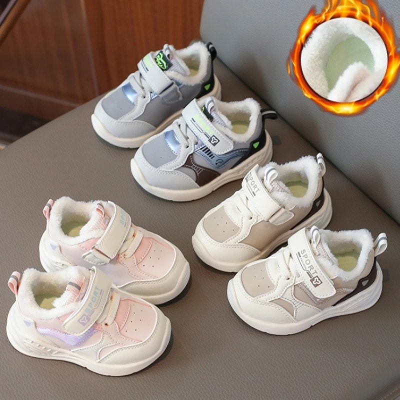 Child Board Shoe2025four Season New Baby Flat Bottom Sneakers Girls Slip Soft Soledshoe Casual Baby Walking Versatile Sportsshoe