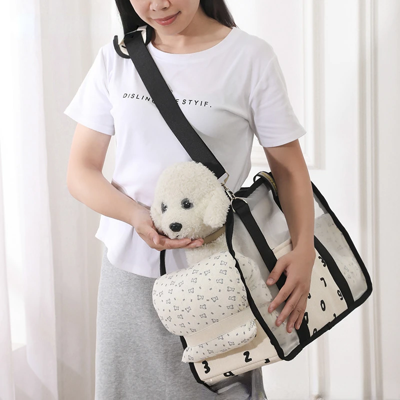 Summer New Gauze Breathable Pet Handbag Crossbody Nylon Anti-Scratch Net Portable Pet Cat Bag Puppy Chihuahua Yorkshire Dog Bag