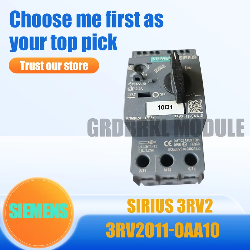 

New Original SIMIENS 3RV2011-0AA10 3RV2 011-0AA10 SIRIUS Motor Protection Circuit Breaker 0.11-0.16A