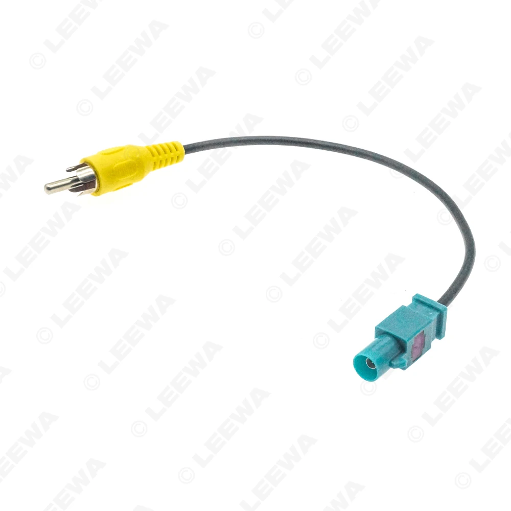 LEEWA Male Fakra To RCA Camera Retention Cable For Mercedes/Land Rover/Porsche/Ford Installation #CA7615