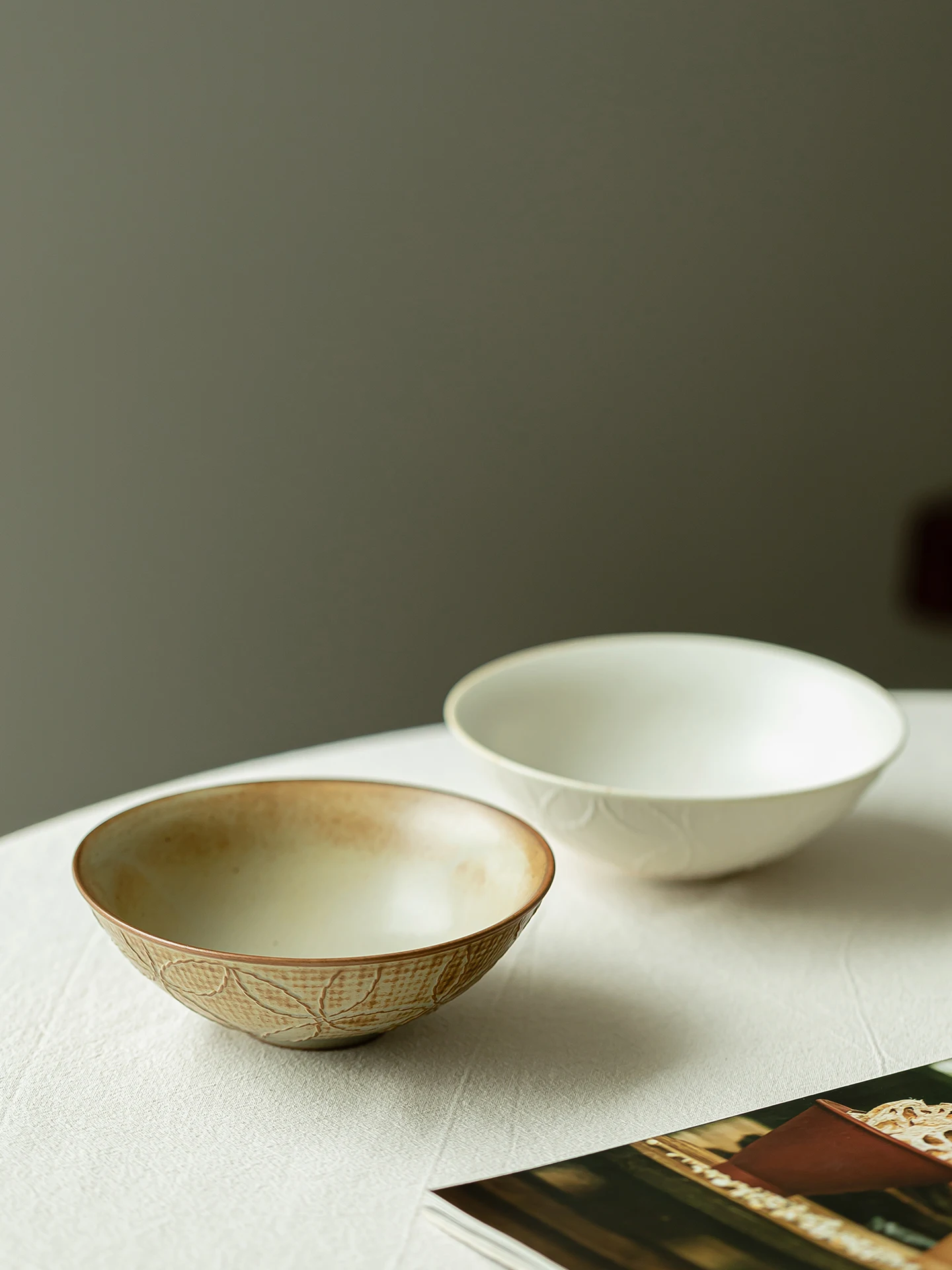 

Nancheng Чаша для риса ручной работы из грубой керамики Nordic Ins Sle Матовая текстура Обеденная тарелка Высококачественная чаша для ресторана A...