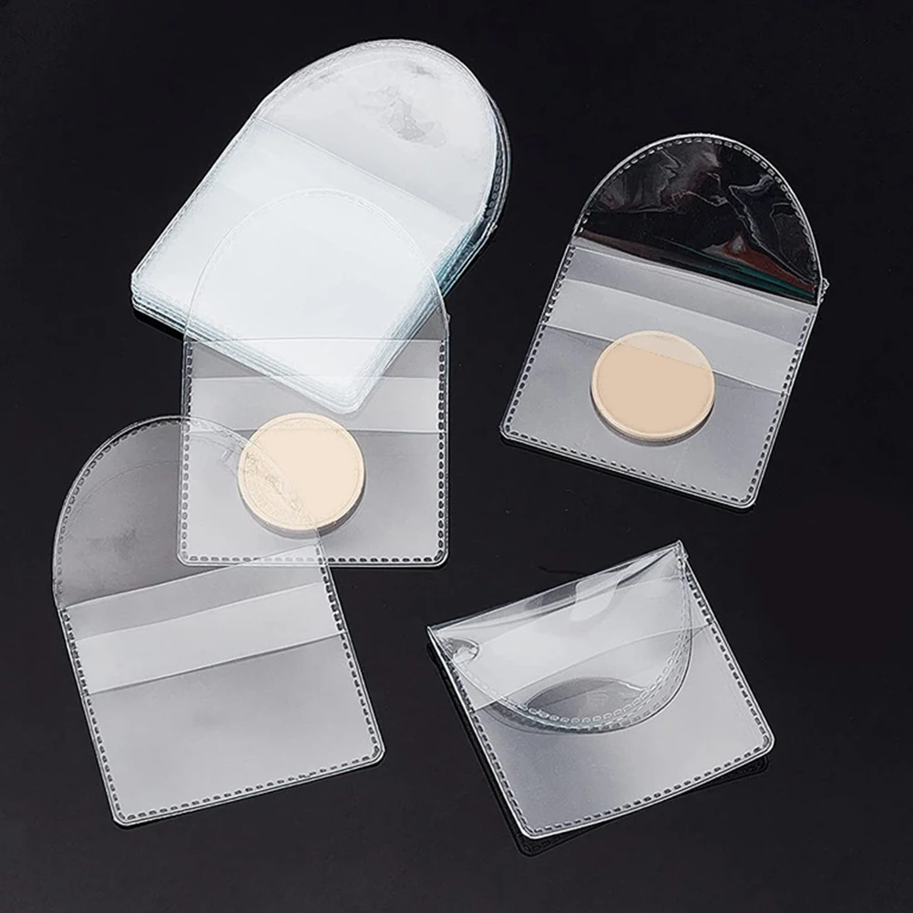 

Coin Storage Bag Pvc Jewelry Bags for Capsule Holder Pouch Clear Money Stamp Album Transparent Pouches Plastic Card Sleeves