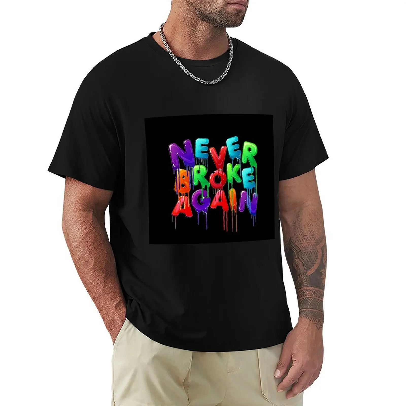 

best seller Never Broke Again T-Shirt oversized shirts graphic tees mens graphic t-shirts anime