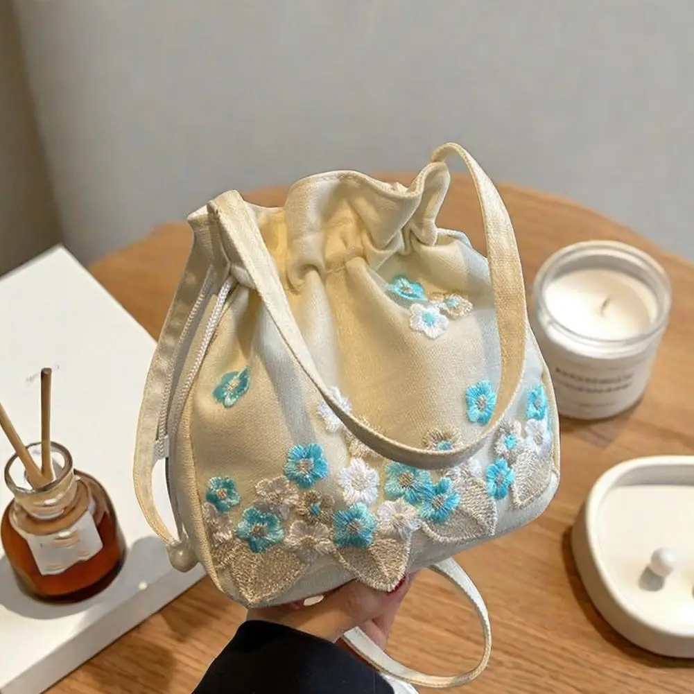 1 шт., новая сумка-ведро в китайском стиле с вышивкой для женщин, ручная универсальная милая изысканная сумка на одно плечо с перекрестным плечом